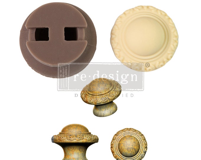 Luxe Ornate Knob Silicone Mould-  Same Day Shipping - Redesign with Prima - Decor - Candy Mould