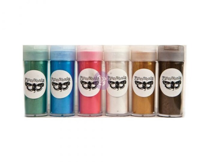 Mica Powder Set - Same Day Shipping - Finnabair Art Ingredients - Prima Marketing - set of 6 jars