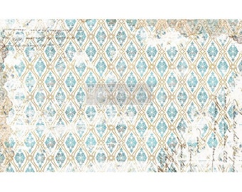 Distressed Deco Decoupage tissue paper 1 sheet Redesign by Prima - Same Day Shipping - Mulberry Paper - Furniture Decoupage Paper