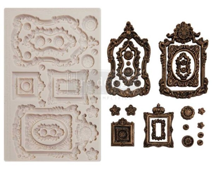 Ornate Frames by Finnabair Decor Mould - Same Day Shipping - Redesign Prima - Resin Mold - Candy Mould - Frames - Decor - Furniture Mould