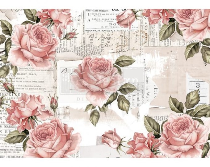 Floral Sweetness Decoupage Rice Paper 11.5"x16.25" - Same Day Shipping - Redesign with Prima - Furniture Decoupage - Decor Decoupage Paper