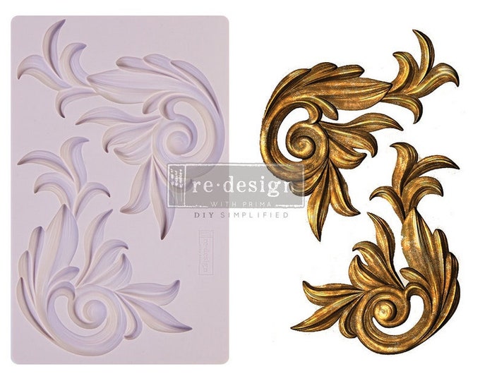 Antique Scrolls by ReDesign with Prima Decor Mould - Same Day Shipping - silicone mold for resin - candy making mold - furniture mould