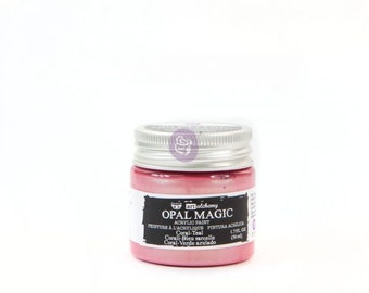 Coral Teal Opal Magic Paint Acrylic Paint, Same Day Shipping, Metallic Acrylic Paint by Art Alchemy, Paint by Finnabair