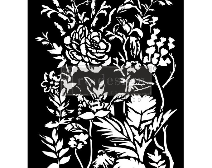Cerulean Blooms Stencil - Same Day Shipping - Reusable Stencil - Furniture Stencil - Décor Stencil