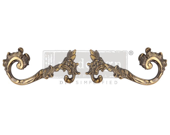 Enchante Metal Pulls 3.75 center to center handles - Kacha - Ornate hardware - Redesign with Prima - Same Day Shipping