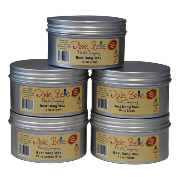 Best Dang Wax by Dixie Belle Paint - Same Day Shipping - Furniture Wax - Finishing Wax - Black, Brown, Gray, White, Clear Wax - Sealing Wax
