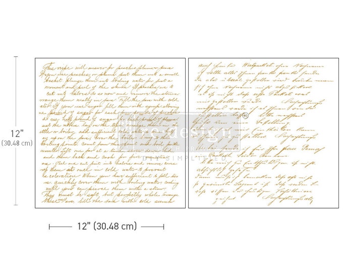 Sweet Notes Maxi transfers - Redesign with Prima 12" x 12" - Same Day Shipping - Rub On Decals- Decor transfers - Script Furniture Transfer