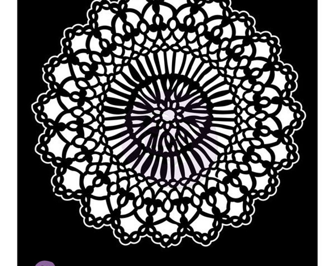 Doily#3 Stencil 6" x 6" Redesign with Prima - Same Day Shipping - Reusable Stencil - Furniture Stencil