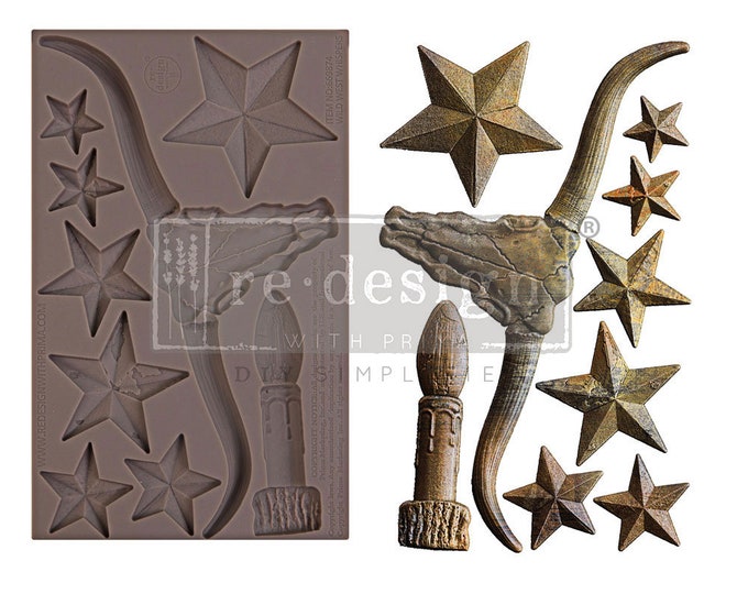 Wild West Whispers Silicone Mould -  Same Day Shipping - Redesign with Prima - Decor - Candy Mould