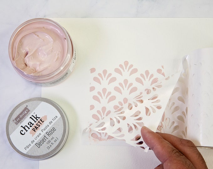 Desert Rose Chalk Paste - Redesign by Prima - Same Day Shipping - stencil paste - stencil paint - Raised Stencil Medium