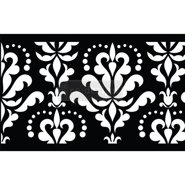 Damask Flourish Prima ReDesign Stick and Style Stencil Roll - Same Day Shipping - Reusable Stencil - Furniture Stencil - Decor Stencil