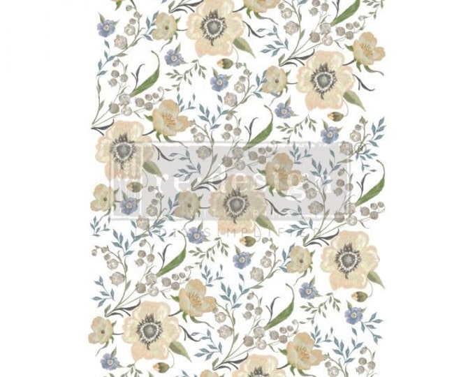 Goldenrod Florals transfer Redesign with Prima - Same Day Shipping - Rub On Transfers - Furniture Decals