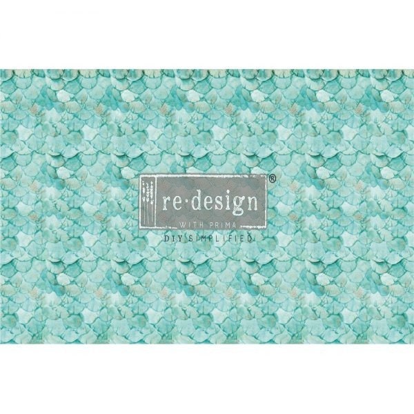 Ariel Decoupage tissue paper  Redesign with Prima - Same Day Shipping - Mulberry Paper - Furniture Decoupage Paper - Coastal Decor