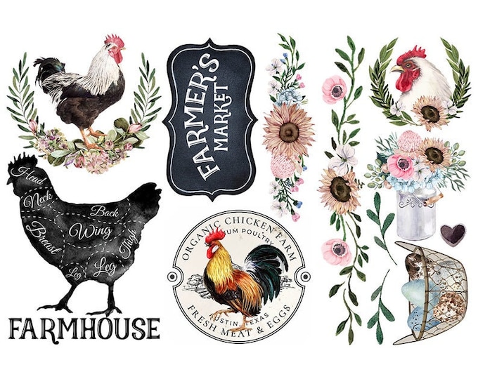 Morning Farmhouse transfer by Redesign with Prima 6"x12" - Same Day Shipping - Farmhouse Decor - Small Transfers - Furniture Transfers