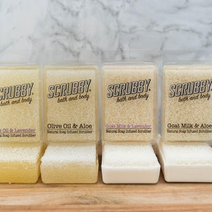 Scrubby Soap - Bath and Body - Same Day Shipping - Goat Milk Soap - Aloe Soap - Lavender Soap - Olive Oil Soap