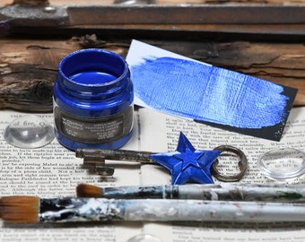 Royal Blue Finnabair Metallique Paint, Metallic Paint, Metallic Acrylic Paint, Finnabair, Art Alchemy, Metallic paint