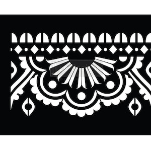 Mendhi Border Prima ReDesign Stick and Style Stencil Roll - Same Day Shipping - Furniture Stencil - Reusable Stencil - Raised Stencil