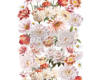 NEW!! SAME DAY Shipping- Pretty In Peach transfer by Redesign with Prima 24"x35"