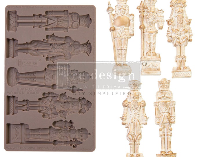 IN STOCK! Wooden Nutcracker Silicone Mould-  Same Day Shipping - Redesign with Prima - Decor - Candy Mould