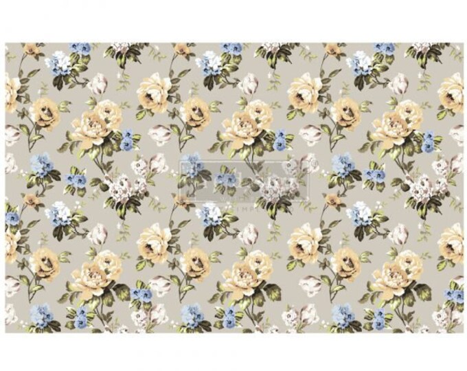 Marigold Decoupage Paper 1 sheet Redesign by Prima - Same Day Shipping - Furniture Decoupage Paper - Mulberry Paper - Rice Paper