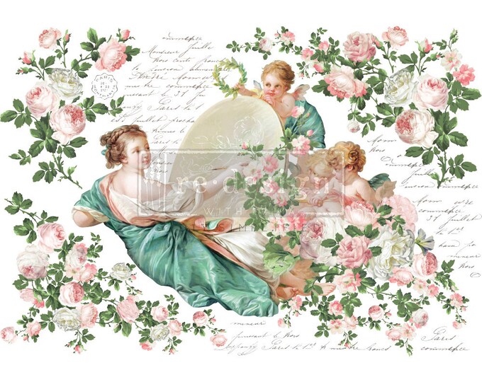 Chambre De La Reine transfer by Redesign with Prima 24"x35" - Same Day Shipping - Rub on Transfers - Furniture Transfers