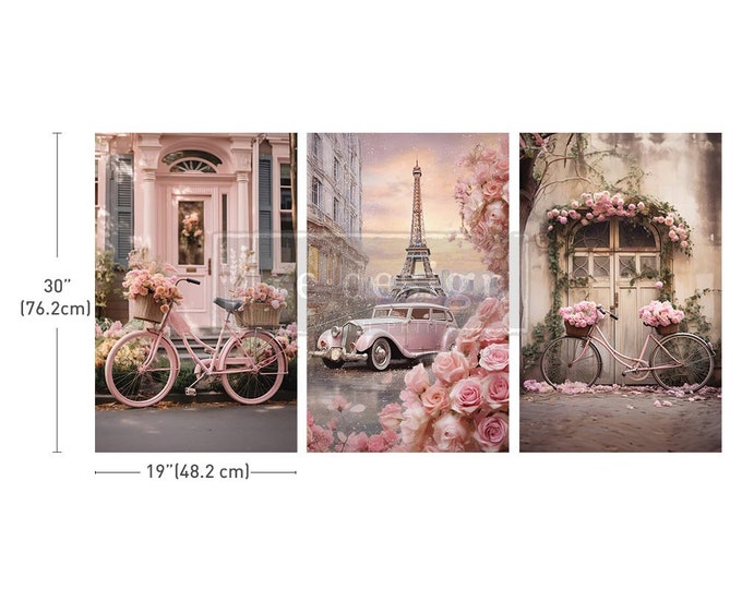 Parisian Bloom Haven Decoupage Paper Pack Redesign with Prima - Same Day Shipping - Furniture Decoupage