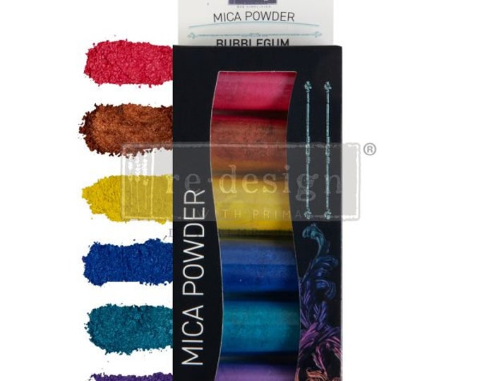 Bubblegum Mica Powder Set - Same Day Shipping - Finnabair Art Ingredients - Prima Marketing - set of 6 jars