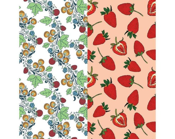 Fresh Picked Fifties transfer by Dixie Belle 24"x38" - Same Day Shipping - Rub on Transfers - Furniture Transfers - Floral Decor - Berries