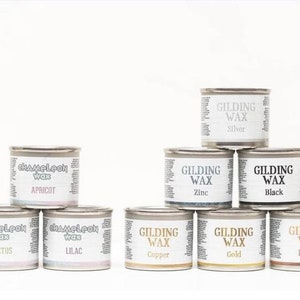 Dixie Belle Gilding Wax - Chameleon Wax - Gold - Bronze - Copper - Silver - Zinc - Black - Lilac - Cactus - Apricot - Furniture Wax