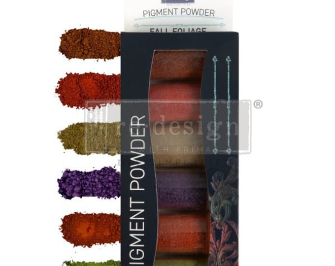 Fall Foliage Mica Powder Set - Same Day Shipping - Finnabair Art Ingredients - Prima Marketing - set of 6 jars