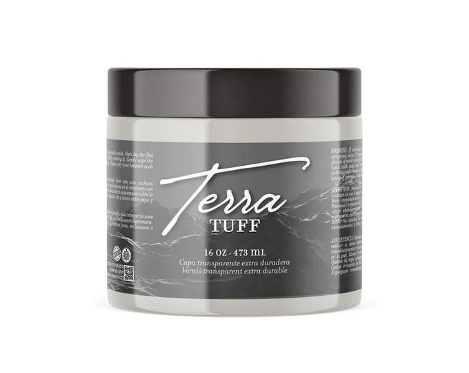 Terra Tuff Top Coat - Same Day Shipping - Terra Clay Paint - Satin Finish - Sealer for Clay paint 16 oz Jar