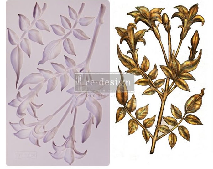 Lily Flowers by ReDesign With Prima Mould - Same Day Shipping - Silicone Mould - Resin Mould - Candy Mould - Clay Mold - Furniture Applique