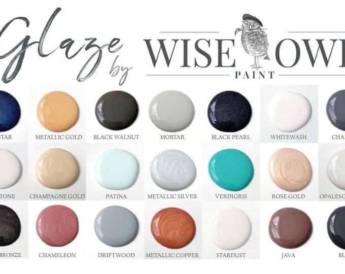 Wise Owl Glaze 2 oz Sample Jar- Same Day Shipping - Glaze for Furniture and Cabinets