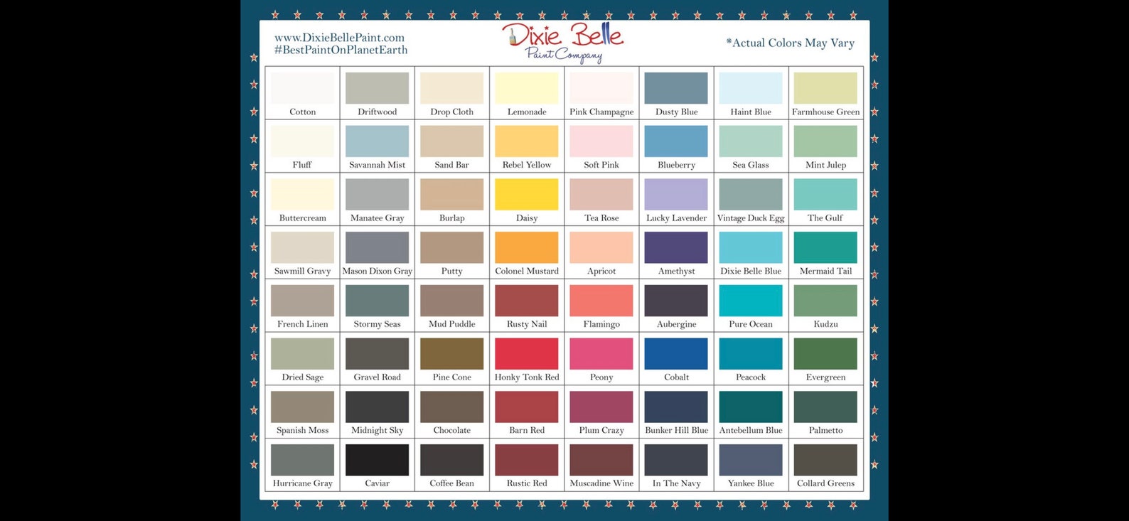 Dixie Belle Color Chart