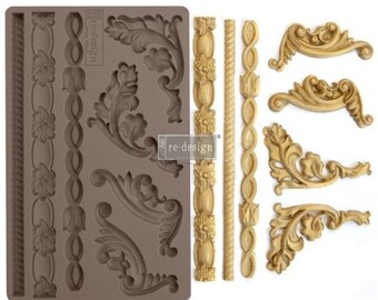 Italian Accents ReDesign With Prima Decor Mould - Same Day Shipping - Silicone Molds - Molds for Resin - Candy Mold - Furniture Appliques