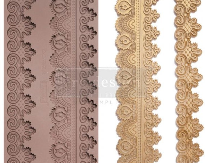 CECE Border Lace II ReDesign With Prima Decor Mould - Same Day Shipping - Furniture Moulds - Candy Mold - Molds for Resin - Clay Mold