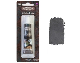 Brushed Iron Art Alchemy Metallique Wax - Same Day Shipping - Metallic - Mixed Media Wax - Furniture Wax - Gilding Wax