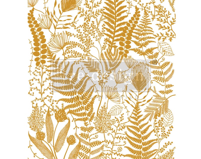 Foliage Finesse transfer by Redesign with Prima - Same Day Shipping - Rub on Transfer - Furniture Transfers - Gold Foil Kacha