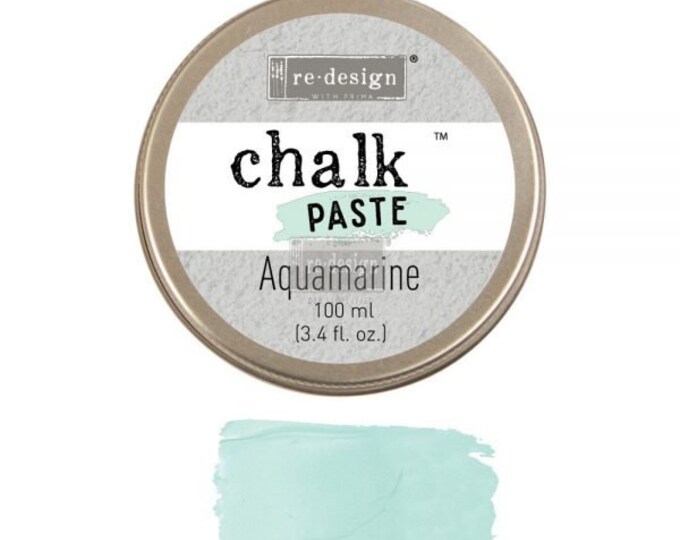 Aquamarine Chalk Paste - Redesign by Prima - Same Day Shipping - Stencil Paste - Paint for Raised Stencils - Furniture Paint Paste