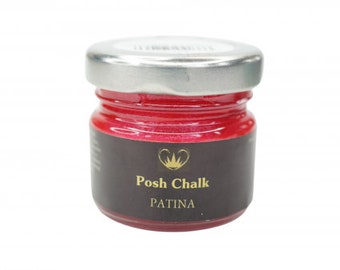 SAME DAY SHIPPING - Red Medium Cadmium - Posh Chalk Aqua Patina