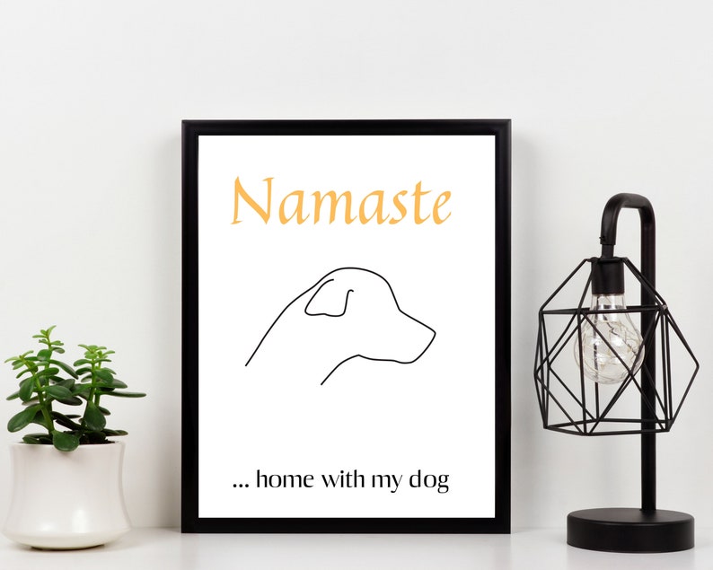Namaste Home With My Dog Dog Wall Art Gift for Dog Lover - Etsy