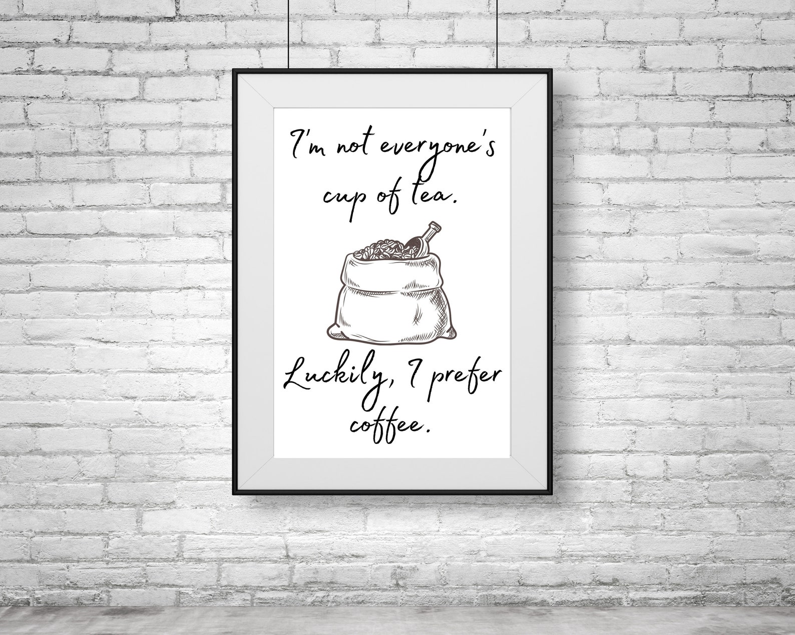 Not My Cup of Tea Gift for Coffee Lover Sassy Print Kitchen Etsy