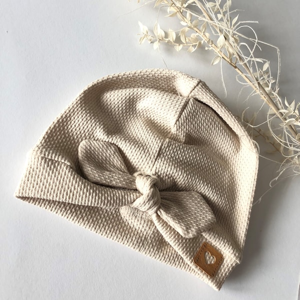 Turban Mütze/ Baby Turban/ Cremeweiß/ verschiedene Größen