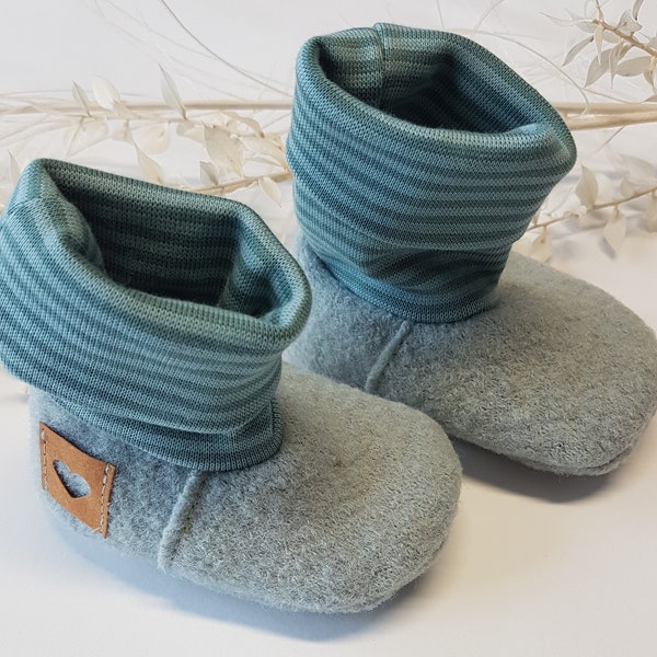 Babyschuhe Wollwalk/ Baby Stiefel/ Bio/ Mint/verschiedene Größen