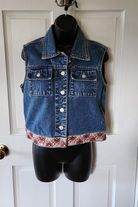 Tommy Hilfiger Embroidered Denim Vest