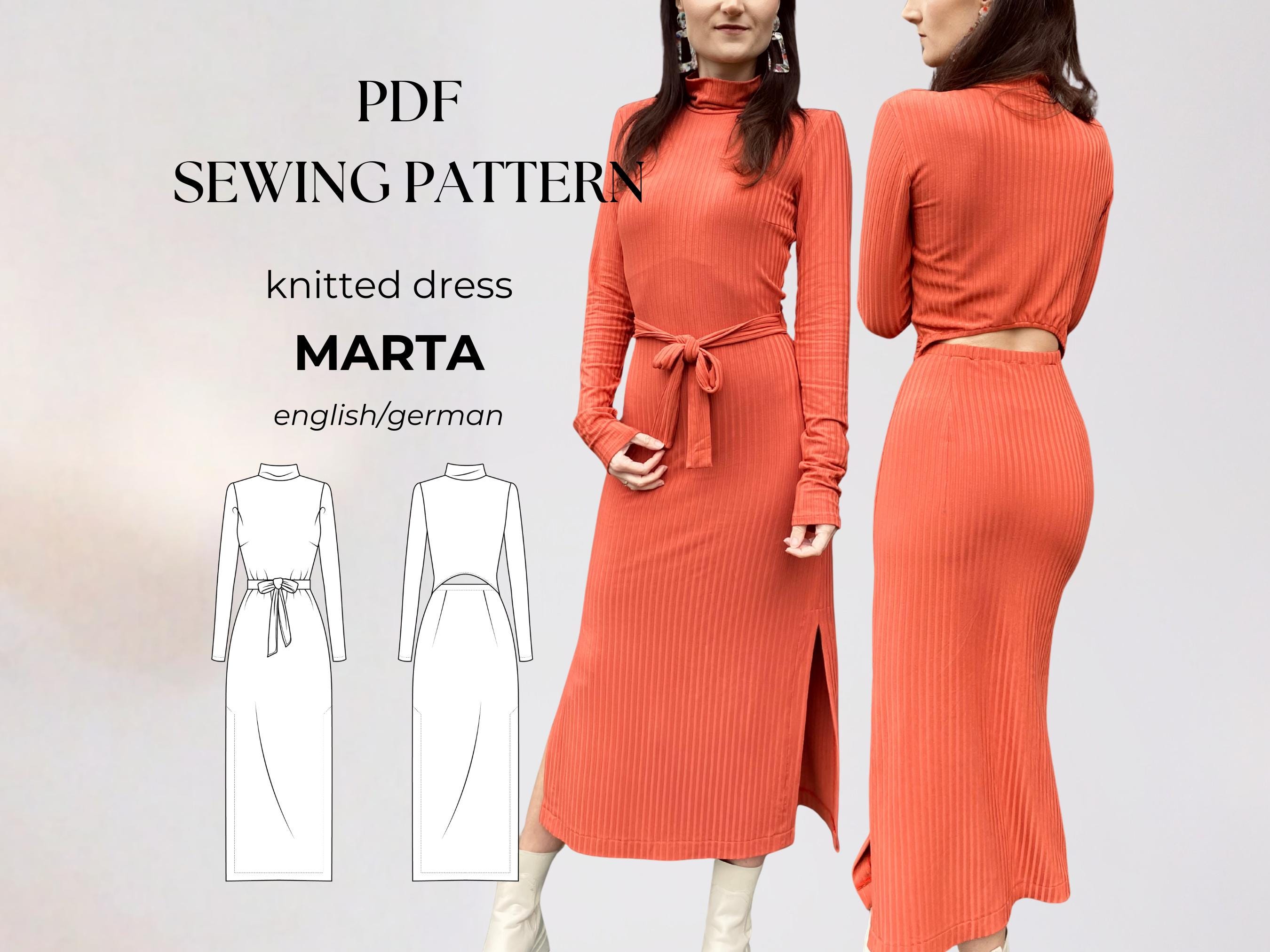 Long Knit Dress With Cut-out, Crew Neck/stand Collar, Turtleneck Top, PDF Sewing Pattern for Women, Basic Top, US Letter, US0-18, in English - Etsy Long Knit Dress With Cut-out, Crew Neck/stand Collar, Turtleneck Top, PDF Sewing Pattern for Women, Basic Top, US Letter, US0-18, in English - Etsy