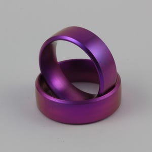 Handmade Machined Anodized Titanium Wedding Band