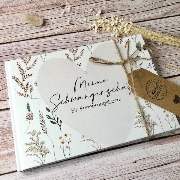 Schwangerschaftstagebuch Tagebuch Erinnerung Schwangerschaft | Wildblumen | 104 Seiten
