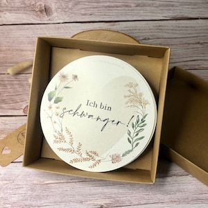 Meilensteinkarten Set Schwangerschaft Wildblumen rund | 30 Karten - 60 Motive
