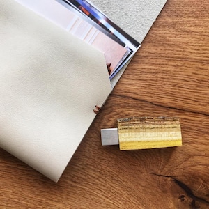 Wood bark USB stick | CLEAR usb flash drive | Live edge usb drive memory stick with wood bark 16/32/64/128 gb